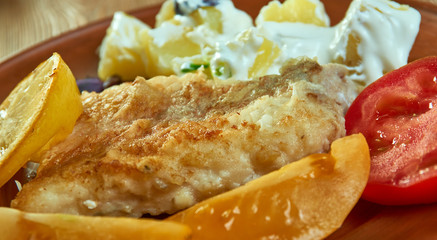 Grilled snapper with yoghurt potatoes