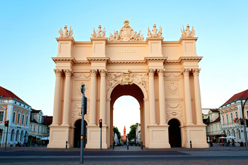 Fototapeta na wymiar Brandenburg Gate a neoclassical triumphal arch