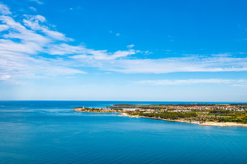 Aerial view of seashore in Croatia