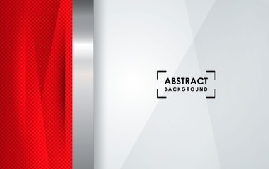 Red abstract backgrund vector, modern corporate concept with silver effect.