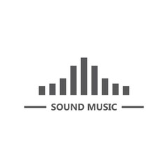 Fototapeta premium sound wave music logo