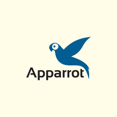 Simple and Bold Parrot Logo