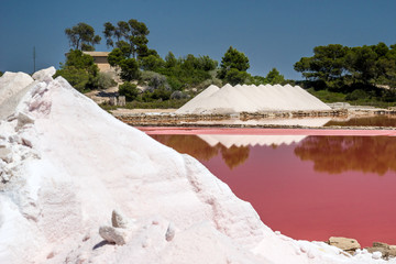 Salzhalden Saline Colonia Sant Jordi Spanien Mallorca