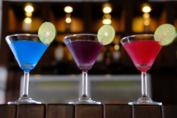 glasses of cocktails
