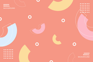 Abstract geometic background of shape and multicolor dot background