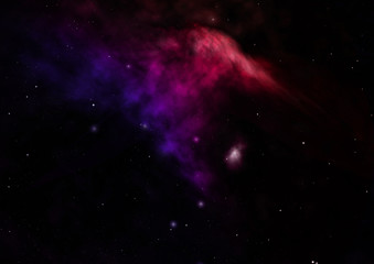 Obraz premium Star field in space and a nebulae. 3D rendering