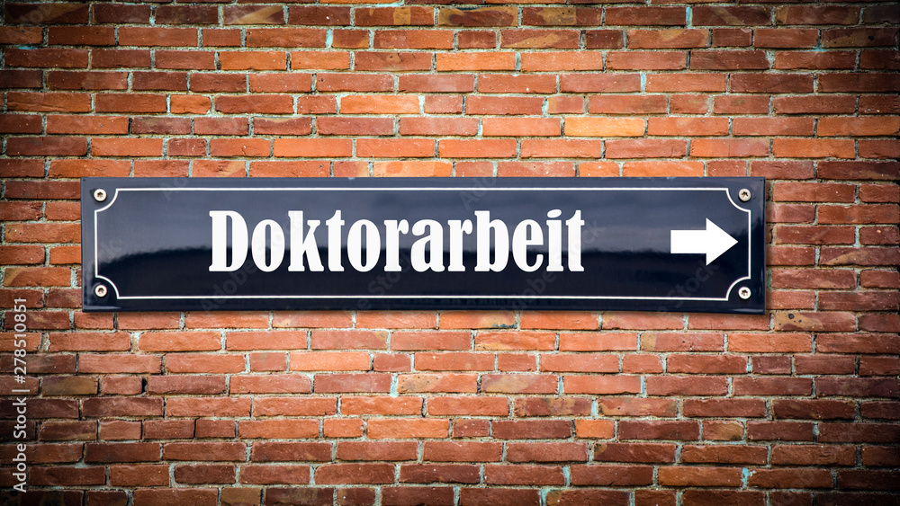 Canvas Prints Schild 404 - Doktorarbeit