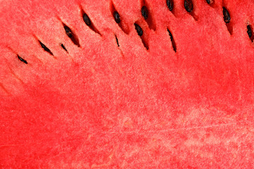 A piece of ripe red watermelon isolate on white background