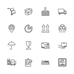 Logistics - Flat Vector Icons