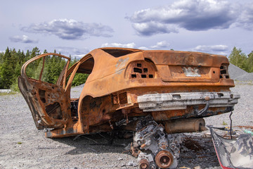 Fototapeta premium abandoned old car