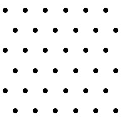 Polka dot seamless pattern. Black circle white background. Vector illustration
