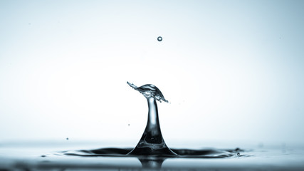 Macro shot of a water drop collision. abstract  water splash