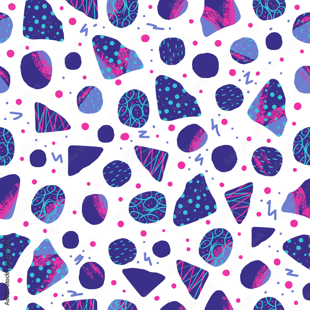 Poster set of random design elements. vector collection.