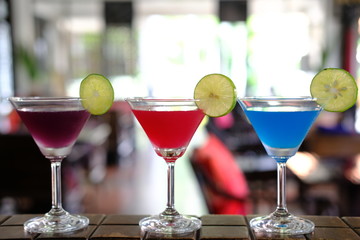 cocktails on the table