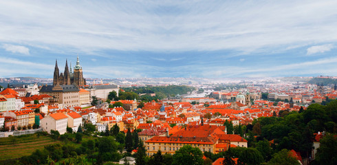 Naklejka na ściany i meble Prague Skyline seen from Petrin Hill