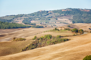 Fototapeta na wymiar Typical autumn rural landscape , Tuscany, Italy