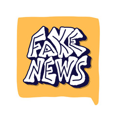 Fake news stylized quote. Vector  text.
