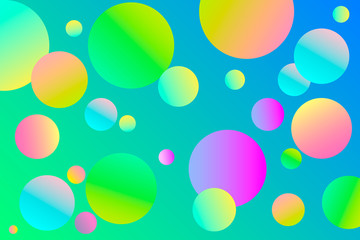 Abstract Geometric Background with Trendy Gradient Circles. Vector illustration