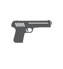 Gun icon isolated on white background