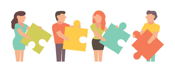 Teamwork. Illustration for business design and infographic