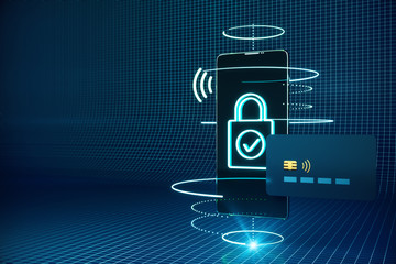 Online shopping and security concept