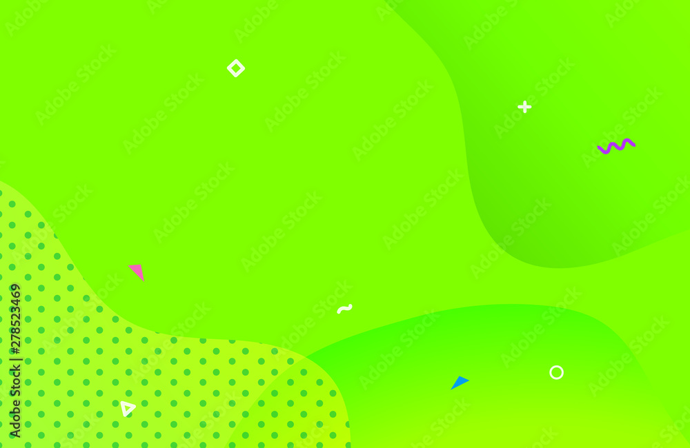 Aufkleber Abstract gradient green flat design vector background