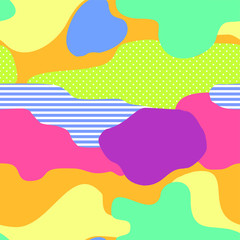 Seamless pattern with pink flamingos. Vector.