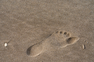 Fußspur im Sand