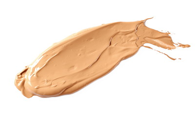 Makeup cream isolated on white background and texture, top view