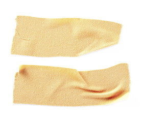 Adhesive bandage, first aid isolated on white background, top view