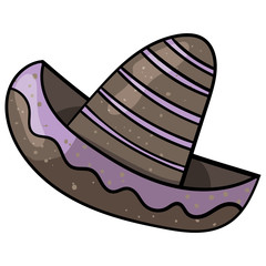 Cinco De Mayo celebration. Mexican Sombrero. National traditional latino costume hat Mexican. - Vector.