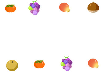 秋の果物フレーム