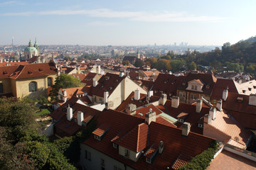Prague (Czech Republic). The outer city of Prague seen from the Castle of the city