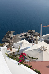 View of village Oia in Santorini, Greece