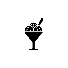 Ice Cream, Sweetness Flat Vector Icon