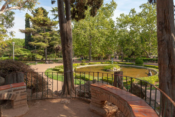 Public garden, park, Jardins de Vila Amelia,Barcelona, Catalonia, Spain.