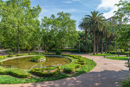 Public garden, park, Jardins de Vila Amelia,Barcelona, Catalonia, Spain.