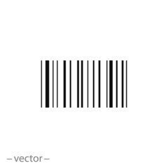 bar code icon, upc scan, thin line symbols for web and mobile phone on white background - editable stroke vector illustration eps10