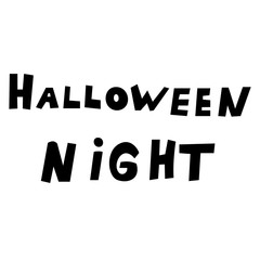 Halloween icons: thin monochrome icon set, black and white kit. Creepy and funny jack face, bat, lettering.