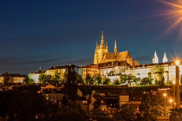 Prague Castle at night