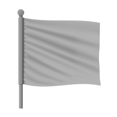 Obraz premium Gray Wavy Flag Mockup