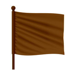 Red Wavy Flag Mockup