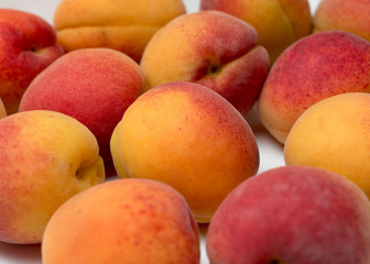 Fototapeta na wymiar apricot on close up view. isolated