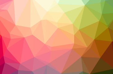 Illustration of abstract Orange, Red, Yellow horizontal low poly background. Beautiful polygon design pattern.