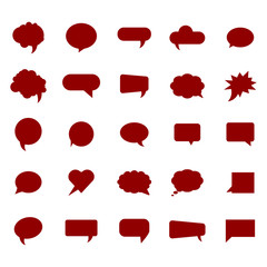 Speech bubble icons set. Vector illustration