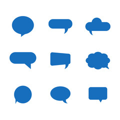 Speech bubble icons set. Vector illustration