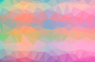 Illustration of abstract Pink, Yellow horizontal low poly background. Beautiful polygon design pattern.