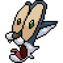 vector pixel art shock face