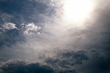 Dramatic sky with clouds