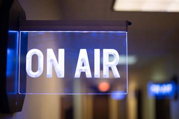 On Air Radio Studio Sign